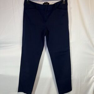 Talbots WOMENS SIZE 4 Hampshire Ankle Pants Navy Straight Leg Classic Career